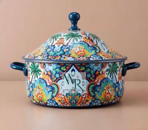 Modern Tropical Palm <b>Tree</b> Design Casserole Hotpot Insulated Metal Serving Dish with Lid Kitchen Serveware for Bulk Supply Use - Product Image 2