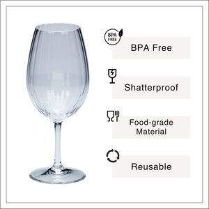[Holar] Copas de Vino de Plástico Modernas, Resistentes a los Golpes, de 21 oz, Color Borgoña, Hechas en Taiwán, para Bodas, Aniversarios y Fiestas - Product Image 2