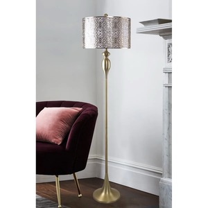 Elegante Lámpara de Pie Blanca con Pantalla de Lino para Soluciones de Iluminación Moderna para el Hogar - Product Image 2