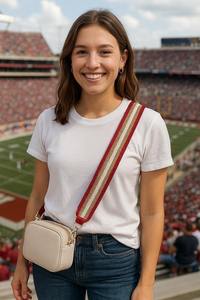 Sangle de sac à bandoulière perlée faite à la main, remplacement de sangle de sac à main, poignée décorative en perles de rocaille brodées, accessoire de mode - Product Image 5