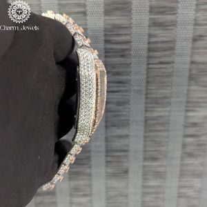 Reloj Mecánico Analógico Cuadrado de Acero Inoxidable para Hombre Charm Jewels Luxury Diamond, Esfera de Cristal, Cierre de Mariposa, 40 mm, 10 Bar, Resistente al Agua - Product Image 5