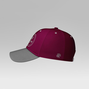 Premium Two-Tone <b>Baseball</b> <b>Cap</b> – Burgundy & <b>Grey</b> Adjustable Sports Hat with Embroidered Logo - Product Image 4