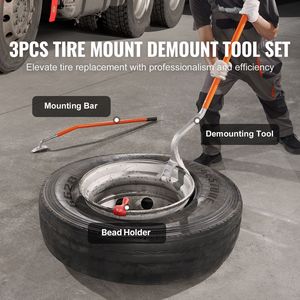 Attrezzo Manuale per Montaggio/Smontaggio Pneumatici (22.5" e 24.5") - Cambio Gomme in Acciaio con Supporto Extra per il Tallone e Capacità Tubeless - Product Image 1