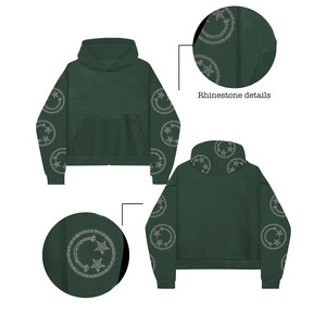 SHH INDUSTRIES Custom Rhinestone <b>Star</b> Winter Hoodie 100% Cotton Oversized Pullover Streetwear Sweatshirt Premium Quality OEM - Product Image 6