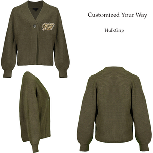 Cárdigan de Lana Merino de Primera Calidad para Mujer, Cuello en V, Un Botón - Product Image 2