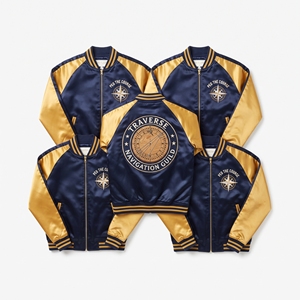 Factory Direct Copper <b>Grey</b> Satin Varsity Jacket Snap Button Custom Embroidered Matrix Stampers Guild Baseball <b>Coat</b> - Product Image 4