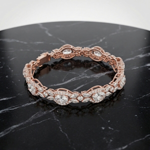 Bracelet Classique en Argent Plaqué 925 pour Femme avec Diamant de Laboratoire de Luxe, Élégance Intemporelle, Cadeau de Mariage, Soirée - Product Image 2