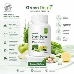Elma Food Custom Green Detox Tablets Gut Health Formula Private Label <b>Supplement</b> Manufacturer - Product Image 1