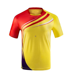 Camiseta Deportiva de Manga Corta para Hombre, Impresión por Sublimación, Secado Rápido, Poliéster/Algodón, Cuello en V, Ecológica, Corte Regular - Product Image 1