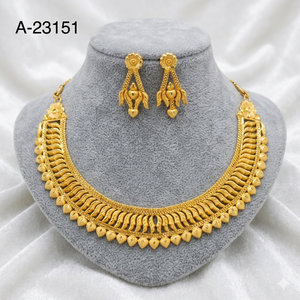 Conjunto de Joyería de Moda MJ Kewelers, Chapado en Oro, Acero Inoxidable, con Circonitas, Aretes y Collar para Mujer, Regalo para Novia, Compromiso, Boda, Fiesta - Product Image 3