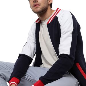 Wholesale OEM Custom Men's Navy White Red Color 2026 Windproof Plus Size Polyester/Nylon Casual Baseball Coat Men's Jackets - Product Image 3