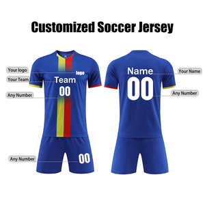 ชุดฟุตบอลแบบสั่งทำเสื้อเจอร์ซีย์สั้นและออกแบบด้วยการพิมพ์โลโก้ทีม - Product Image 4