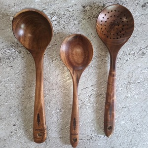 Juego de Utensilios de Cocina Ecológicos de Madera de Acacia de 12 Piezas al por Mayor con Cuchara de Madera Natural, Espátula y Cuchara Ranurada - Aptos para Lavavajillas - Product Image 2