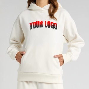 เสื้อฮู้ดดี้สตรีทแวร์พิมพ์ลายกราฟิกแบบ DTG ผ้าเฟรนช์เทอร์รี่ 500gsm เสื้อผ้าผู้หญิงไซส์ US ผ้าฝ้ายฟลีซ ชุดกีฬา เสื้อท่อนบน - Product Image 1