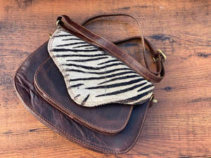 Nouvelle vente chaude Style occidental imprimé Animal fourrure cuir bandoulière sac à bandoulière haute qualité à la mode en cuir véritable sacs à bandoulière - Product Image 4