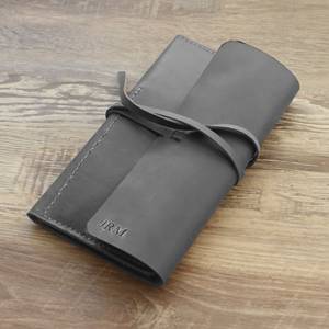 Vintage Genuine Leather Barber Scissors Pouch Durable Hair <b>Tool</b> <b>Case</b> Protective Scissor Bag For Salon Artist LBSP-0002C - Product Image 4