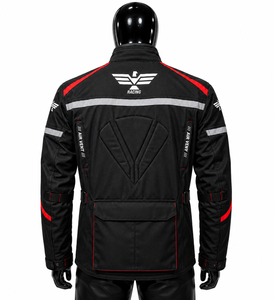 Unisex Black Red Motorcycle <b>Racing</b> <b>Jacket</b> Full Sleeve Breathable Windproof 300g Polyester All Seasons Heat Transfer Printing - Product Image 3