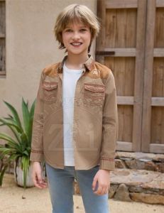 Camisa de Trabajo Ignífuga para Hombre, Color Gris Madera, Manga Larga, con Botones de Perla, Personalizable para Trabajadores - Product Image 3