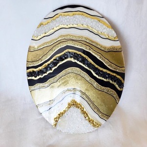 Indian Supplier Luxury Handmade Geode Resin Wall <b>Vase</b> Modern Design for Apartment Villa Hotel Office Interiors Bulk Quantity - Product Image 3