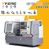 Torno CNC Industrial Automático CK6140 con Orificio de Husillo de 52/82 mm, Torno CNC Horizontal con Mandril Hidráulico
