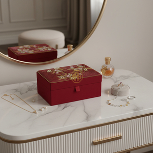 Artisan Handmade Beaded Jewelry Storage <b>Box</b> NOORIMS AKBAR HANDICRAFTS 1-3L Capacity <b>Floral</b> Pattern Decorative Gift Packaging - Product Image 2