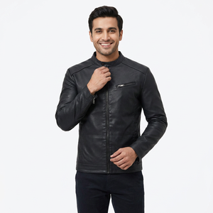Genuine <b>Leather</b> New in <b>Jacket</b> Cowhide Large <b>Mens</b> Clothing Black <b>Jackets</b> Business Casual Coats <b>jacket</b> for <b>men</b> - Product Image 1