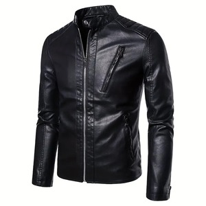 Chaqueta de Cuero para Hombre con Estructura de Tela Resistente para Uso Diario y al Aire Libre - Product Image 3