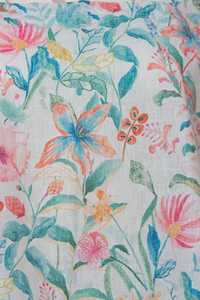 Ensemble en coton floral de qualité supérieure pour femme, imprimé pastel, tenue d'été élégante avec haut et bas assortis, disponible à la vente - Product Image 2