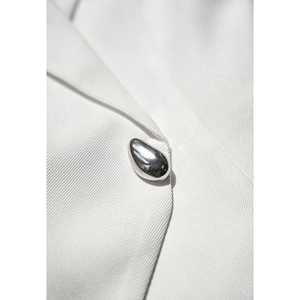 Chaleco Elegante para Mujer con Solapa con Muescas, Manga Casquillo, Lazos Traseros y Peplum, Traje de Oficina/Negocios con Botones, ODM OEM NERINA - Product Image 6