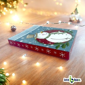 Caja de regalo de papel reciclado plegable de 4 esquinas de tamaño personalizado hecha en Vietnam con tapa inferior navideña festiva para celebraciones - Product Image 6