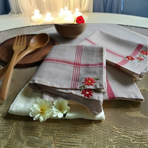 Servilletas Bordadas de Alta Calidad, Suaves y Decorativas, para Restaurantes, Hoteles, Bodas y Celebraciones, Hechas en India - Product Image 3