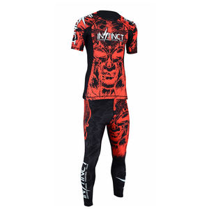 Conjunto Deportivo Personalizado con Logotipo para Hombre, Camiseta y Leggings Transpirables Sublimados, Ropa Deportiva de Dos Piezas para Gimnasio - Product Image 1