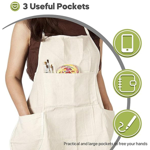 Restaurant <b>Kitchen</b> <b>Apron</b> Professional Chef Bib <b>Apron</b> for Culinary Training Cooking and Baking Sessions - Product Image 3