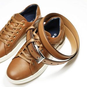 Cinturón de Vestir Formal para Hombre de Alta Calidad 2026, Cinturón de Cuero Genuino Elegante con Hebilla de Aleación y Logotipo Personalizado, Accesorios para Hombre - Product Image 2