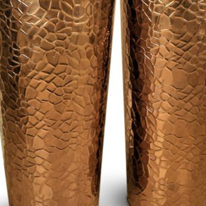Macetero de suelo moderno de lujo, hecho a mano en Vietnam, chapado en oro, de acero inoxidable, estilo antiguo, sencillo, para interiores, personalizado de fábrica. - Product Image 4