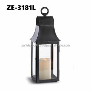 Lanterne porte-bougie de Noël moderne polie faite à la main pour une décoration intérieure élégante de la maison et du bureau, emballage personnalisé, bois naturel - Product Image 1