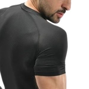 <b>Black</b> <b>Men</b> Athletic T <b>Shirt</b> <b>Short</b> <b>Sleeve</b> Crew Neck Slim Fit Stretch Breathable Gym Fitness Running Training Workout Sports Top - Product Image 4