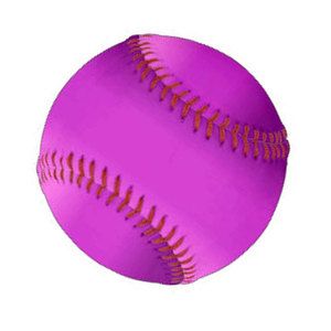 Pelota de Béisbol Morada con Costuras Rojas, Color Sólido, Estilo Estándar, Pelota de Entrenamiento Suave - Product Image 2