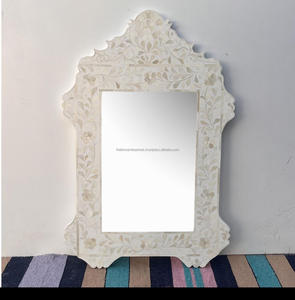 Miroir de sol et mural en incrustation d'os fait à la main de haute qualité en grande demande dans des tailles personnalisées pour salon chambre salle de bain et hôtel - Product Image 2