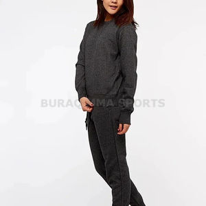 เสื้อสเวตเชิ้ตผ้าถักพิมพ์ลายสำหรับผู้หญิง ทรงหลวม คอกลม แขนยาว เสื้อลำลองมีกระเป๋า - Product Image 4