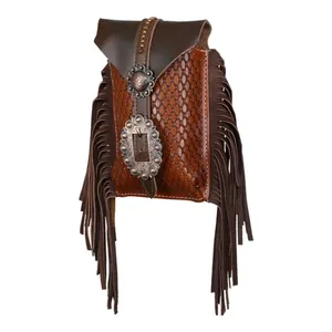 Sac bandoulière en cuir véritable fait main, motif bonbons et aigle en relief, gravé à la main, assorti, pour femme, collection 2026 - Product Image 2