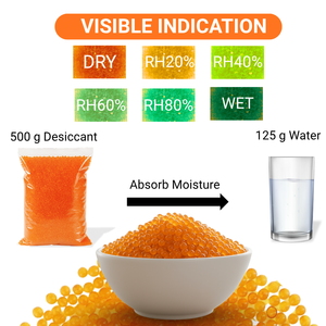 Orange Silica Gel 1 Gram Pack High Moisture Absorption Color <b>Indicating</b> Desiccant Beads Protect Goods Camera Electronics Jewelry - Product Image 3