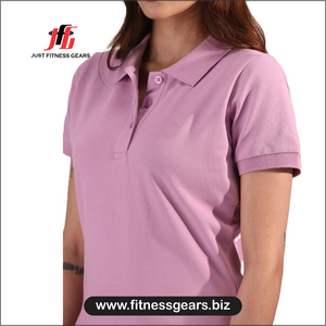 JUST FITNESS GEARS Camiseta de Golf Informal Lisa de Alta Calidad para Mujer, con Logotipo Personalizado, Moderna, de Manga Corta, Tejida - Product Image 3