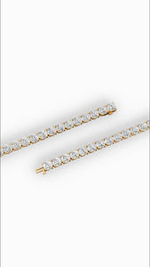 Bracelet tennis de luxe en or 14 carats avec diamants de laboratoire ronds à quatre griffes allongés de précision, 15 carats, fournisseur en gros de bijoux fins - Product Image 6