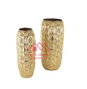 Vases de centres de fleurs modernes en métal de 2 tailles pour table de restaurant Décoration de table de mariage à vendre - Product Image 1
