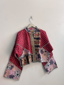 Indian Patchwork Quilted Boho <b>Jacket</b> Women Cotton Coat Vintage <b>Kantha</b> <b>Jacket</b> - Product Image 3