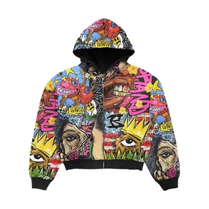 Suministro Directo de Fábrica, Sudadera con Capucha Personalizada con Diseño Sublimado, Cierre de Cremallera, 100% Algodón, Unisex, Estilo Casual y Holgado - Product Image 4