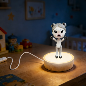 Lámpara Nocturna LED 3D con Forma de Cerdito, Cable USB Tipo A, Control de un Botón, 2700K, Luz Blanca Cálida Suave, Tamaño Pequeño, Decoración para Dormitorio, Regalo - Product Image 4