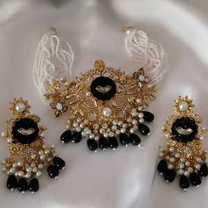 Juego de Joyería de Boda Tradicional de Acero Inoxidable, Diseño Personalizado de Alta Calidad, Chapado en Oro, Collar y Aretes Modernos - Product Image 3