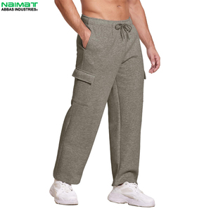 High Quality Solid Color Plain Dyed Mid Waist Lightweight Jogger Pants Men <b>Drawstring</b> Comfort Warm Breathable <b>Trousers</b> - Product Image 5